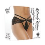 Picture of BUTTERFLY STRAP LACE THONG PANTY, BLACK